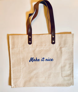 Make it Nice Bag with leather handles by Dorinda Medley